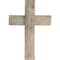 Ekena Millwork 16"W x 24"H x 3/4"D Vintage Farmhouse Cross, Barnwood Decor Collection, Chalk Dust White DECR016X024X0750CRSWH - alternate 1